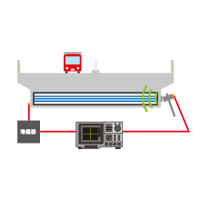 Inspection technique for the filling of transverse prestressing PC grout