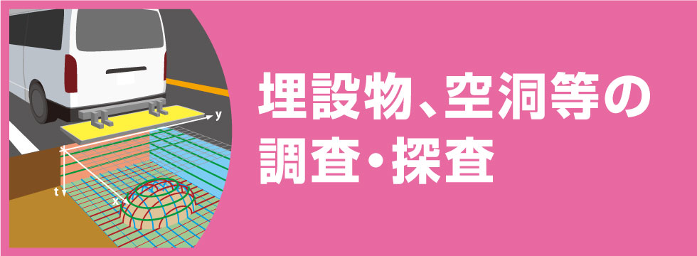 埋設物、空洞等の調査・探査