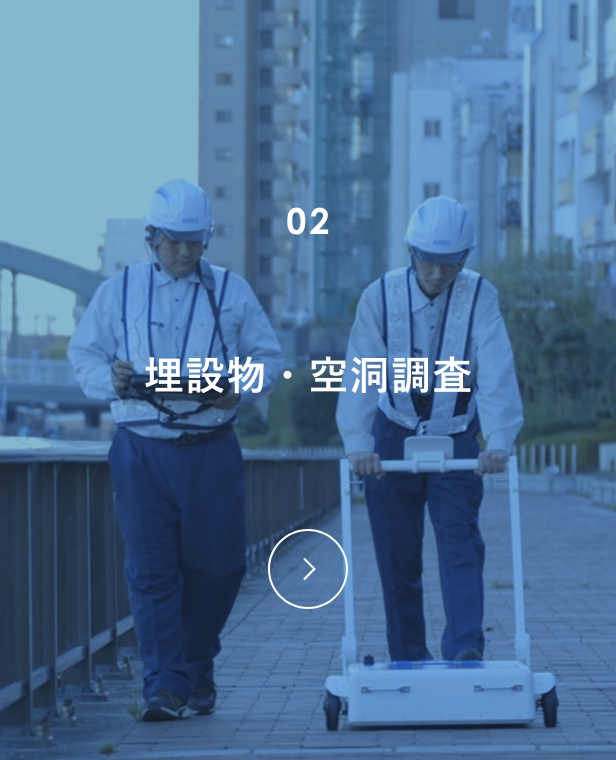 アイレックの主な事業：埋設物・空洞調査